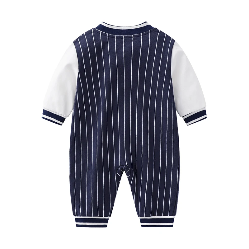 Macacão de algodão puro para bebê de a ano, uniforme de