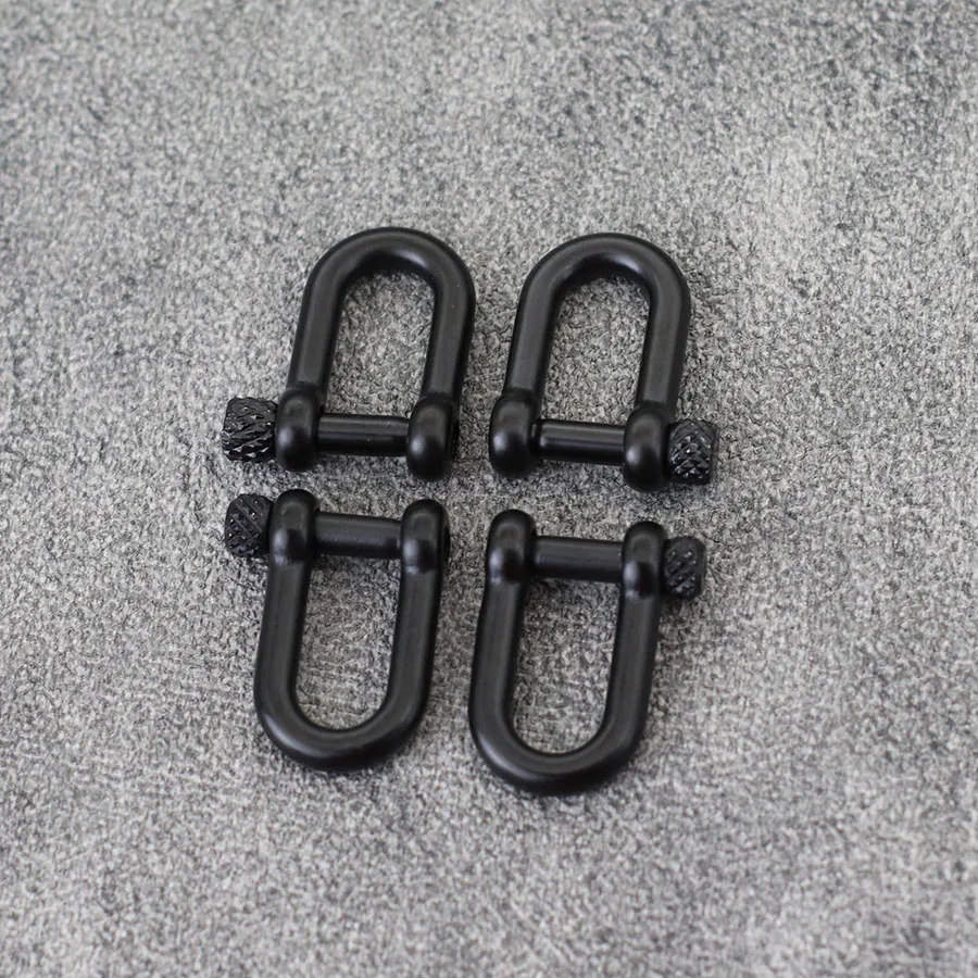 304 Stainless Steel Horseshoe Buckle Detachable For Jewelry Making Handmade DIY Accessory Black U Shape Adjustable Bracelet Bag