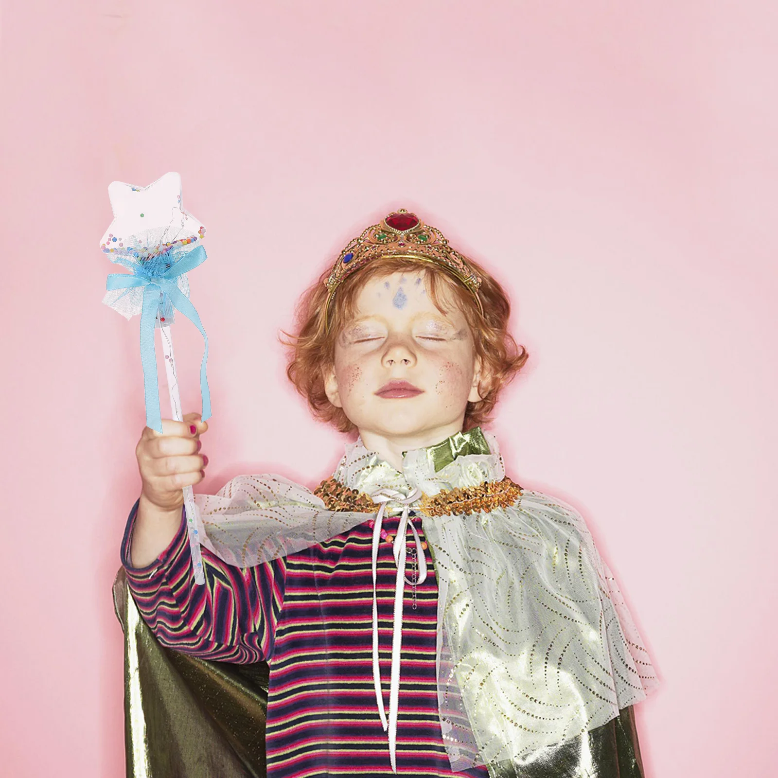 

5Pcs Ball Fairy Sticks Glow Plastic LED Shiny Kids Safe Healthy Dress Role Play Party Fairy Sticks Accessories