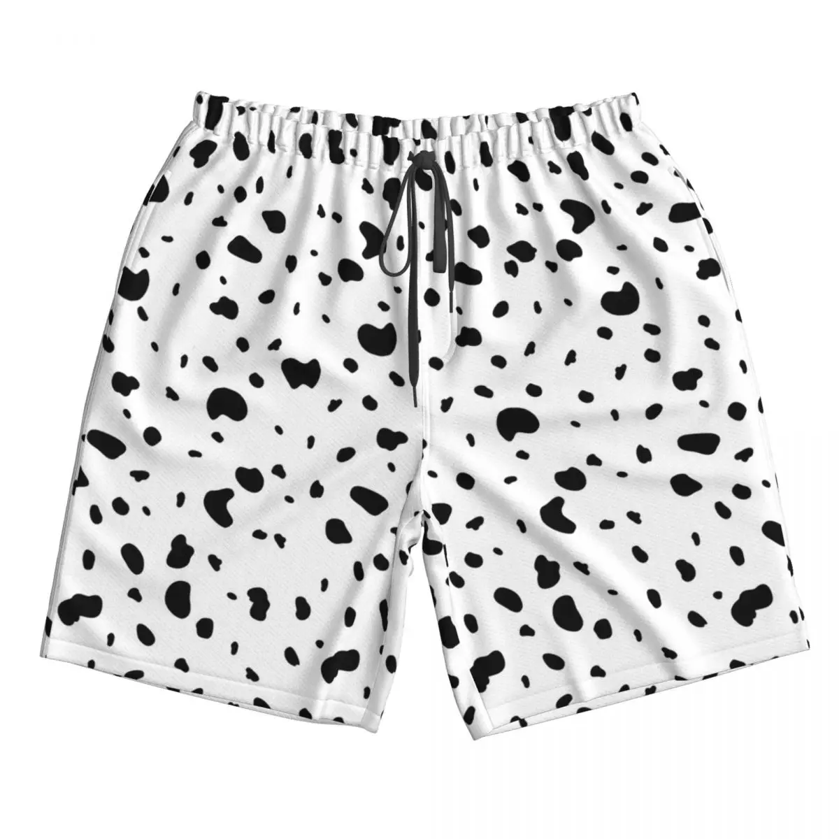 

Dalmatian White And Black Dalmatian Dog Print Trunks Beach Board Shorts Casual Quick Dry Swimming Summer Men Pants