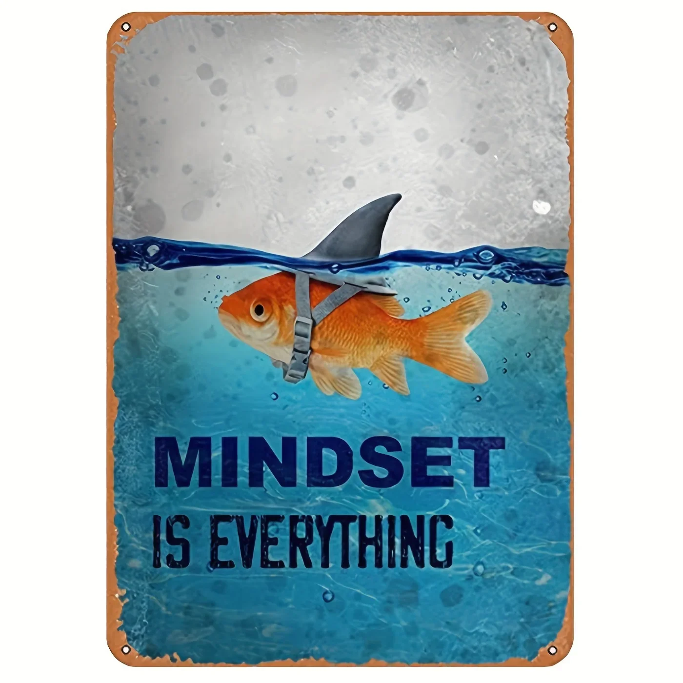 Aluminum Goldfish Wall Sign 