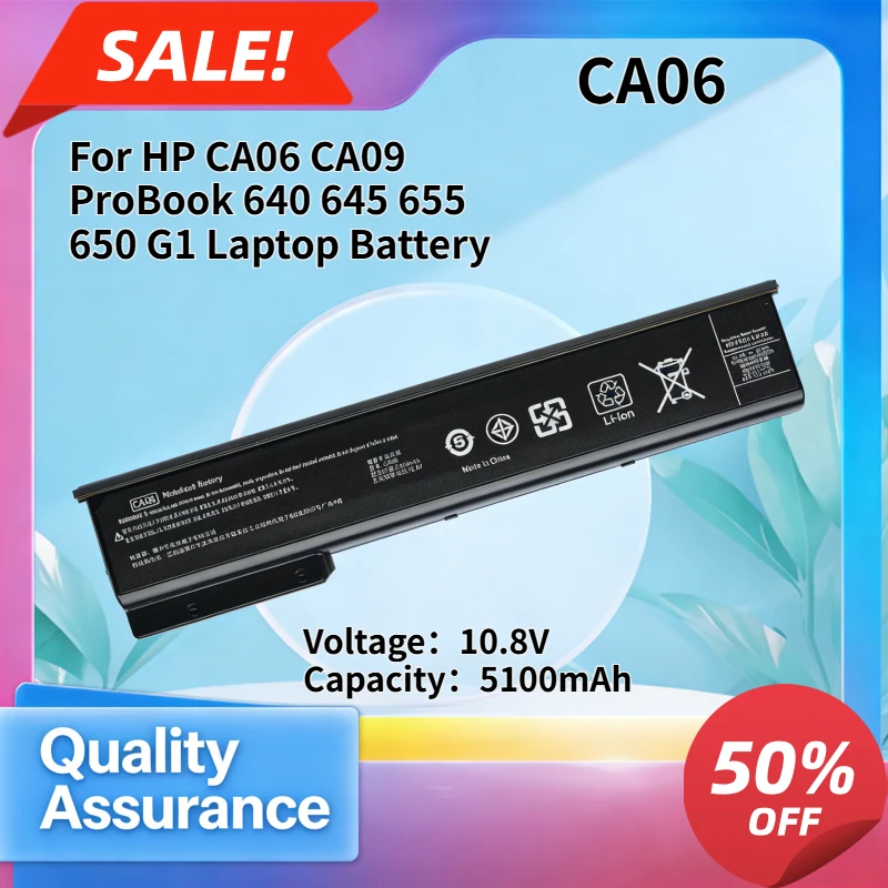 

CA06 CA09 5100mAh High Quality Laptop Battery Compatible with HP ProBook 640 645 650 655 G1