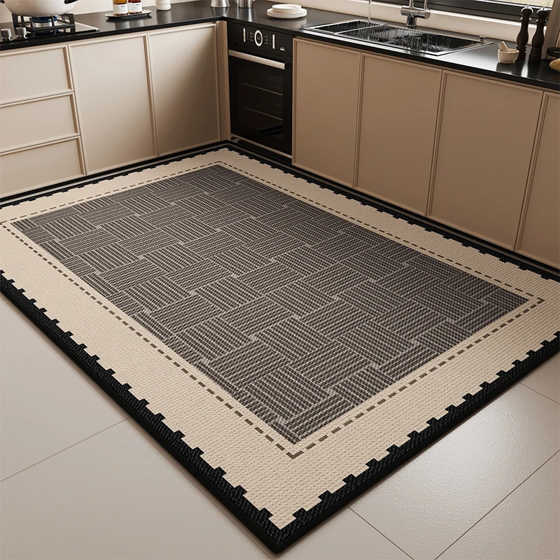 

Kitchen Carpet Anti-slip Stain-resistant Floor Mat Large Size Carpets Loop Pile TPR Rug Minimalist Style Home Decoration Rugs