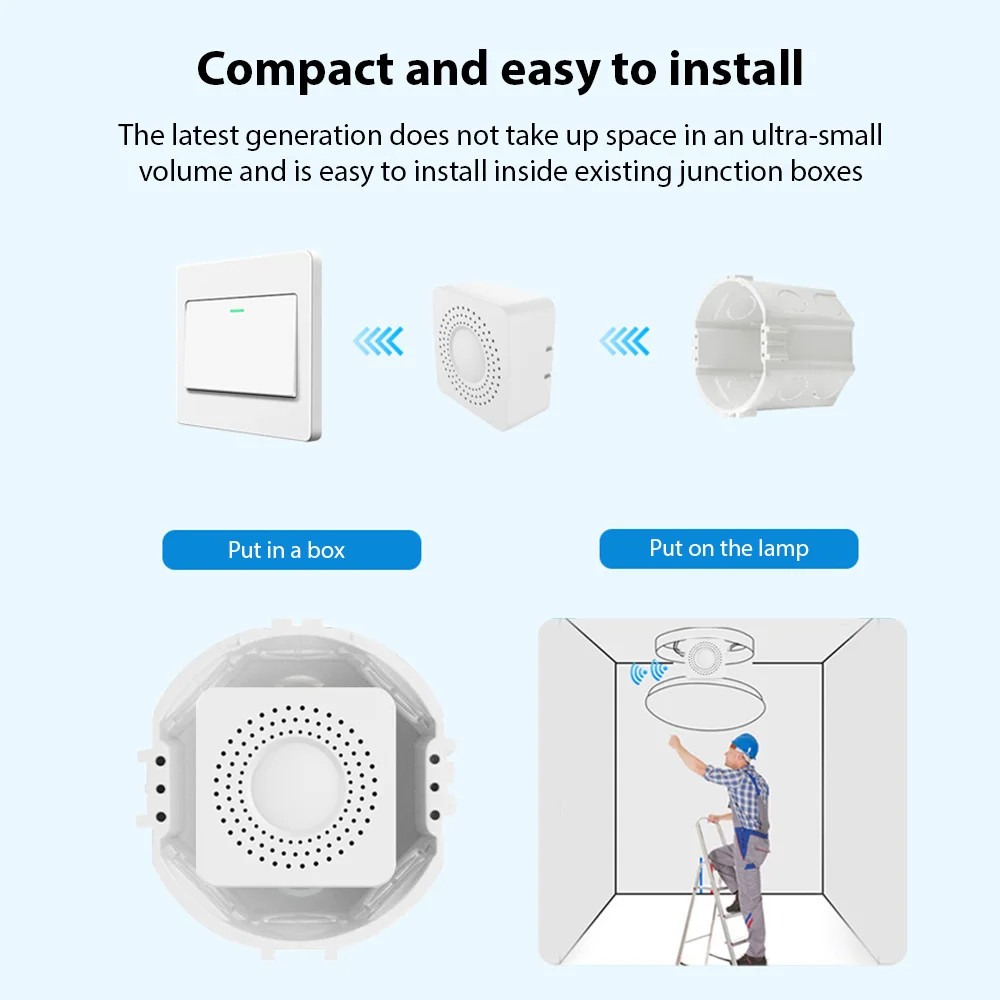 Wireless On/Off Device Dual Control Light Switch Remote Control Sharing Voice Control Smart Circuit Breaker Countdown