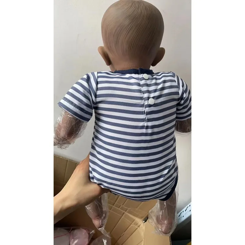 60cm Black Skin Reborn Dolls Cameron Awake Popular Doll Lifelike Soft Real Touch Cuddly Baby Doll Silicone Baby Doll Toy