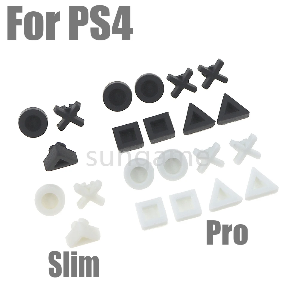 50 conjuntos de silicone inferior borracha pés almofadas capa para sony ps4 pro/slim console habitação caso