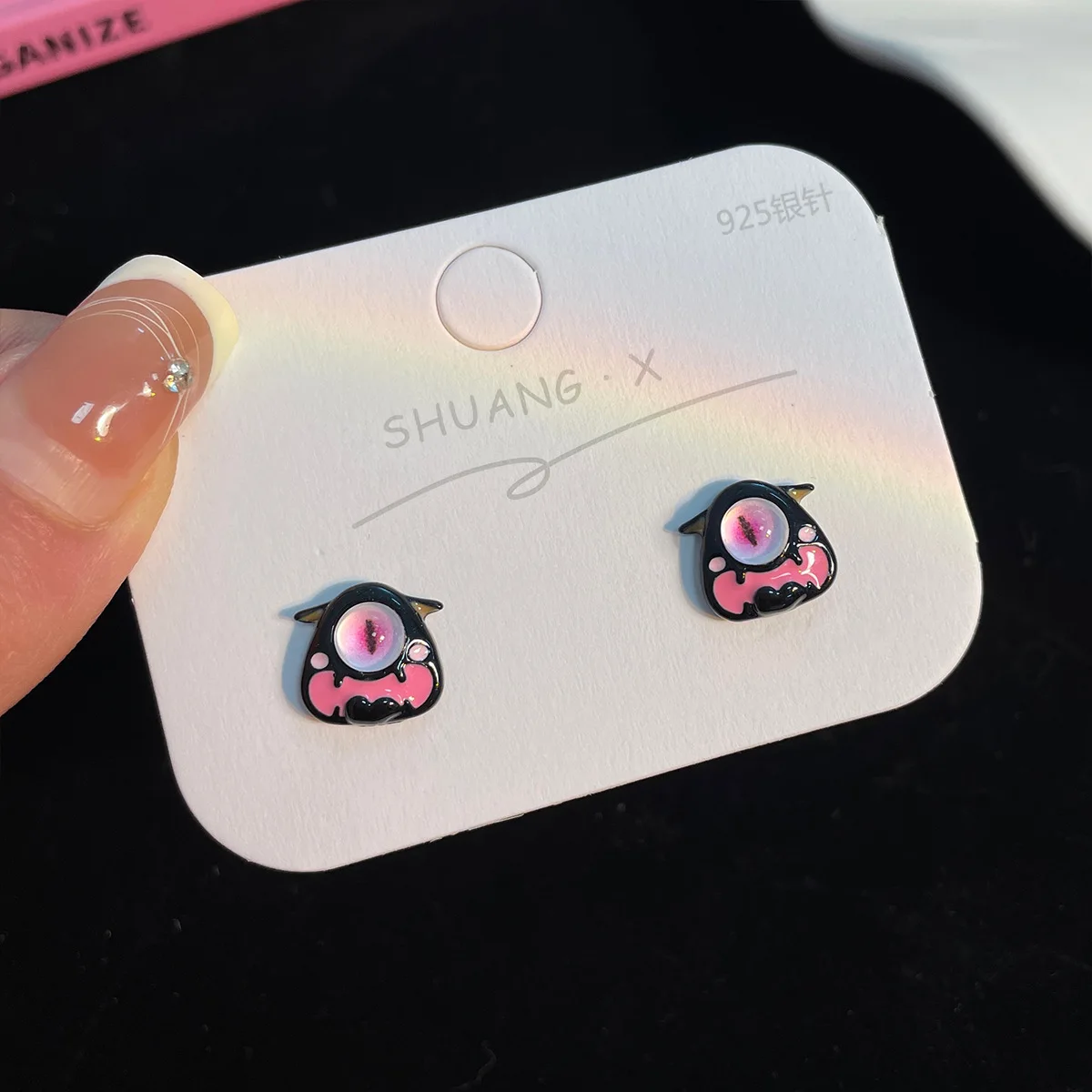 Fashion Lovely Blue Monster Anime Earrings for Women Girls Y2k Funny Animal Cat Eyes Earring Halloween Party Gift Wholesale