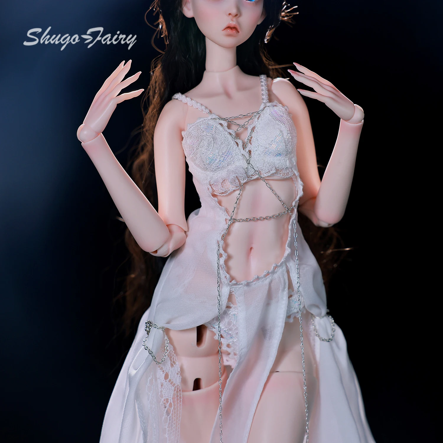 Phyllis E 1/4 BJD Lalka Ciążowa z Wąskim Brzuchem, Lalka Artystyczna z Żywicy, Wyszczuplone Ciało, Kompletny Zestaw, Figurka ShugaFairy