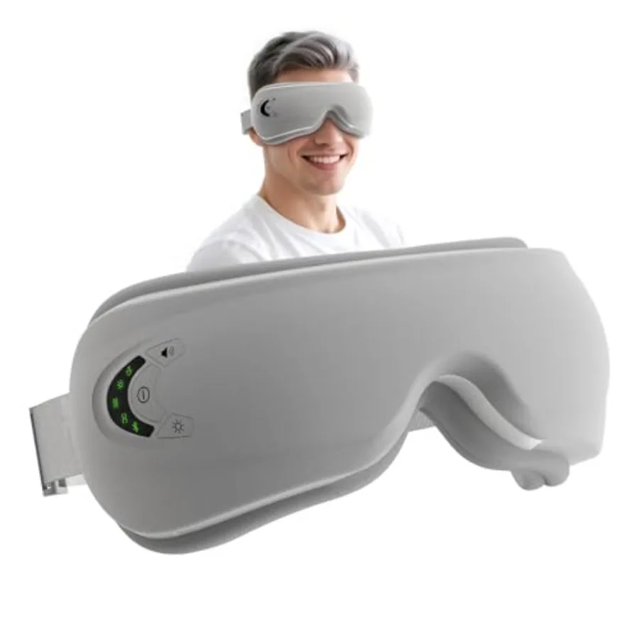 

Массажер для глаз с функцией подогрева и музыкой. Электрическая маска для глаз с подогревом от мигрени. Теплый компресс для глаз при сухости глаз. День рождения Ги