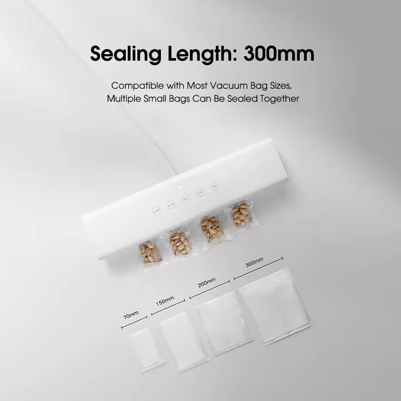 XIAOMI MIJIA Vacuum Sealer Machine With 10pcs Free Vacuum Bags 220V Sealing Machine for Vacuum package For Kitchen Household image 4