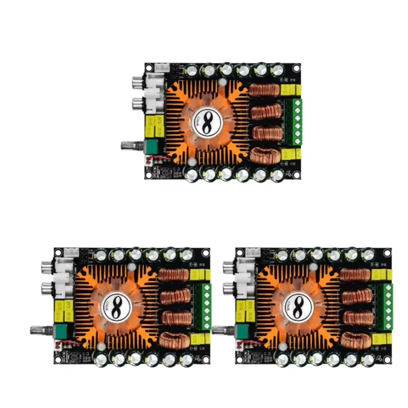 【HOT A69Z!】TDA7498E 2.0 HIFI Stereo Module 160Wx2 Digital Power Amplifier Board 3Pcs High Power 220W BTL Support Cooling Fan Inc
