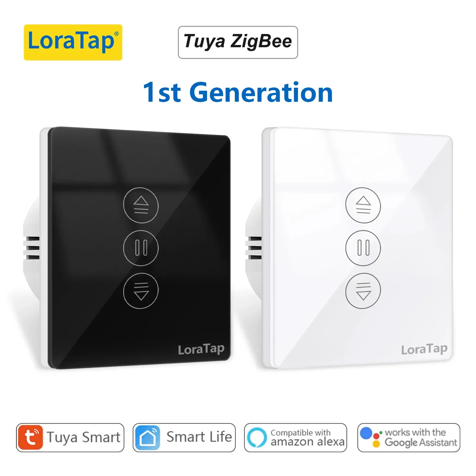 LoraTap Zigequation Rideaux Volets Roulants Stores, Commande D\'interrupteur, Moteur Connecté, Google Home, Alexa, Fenêtre Électrique, Tuya Smart Life