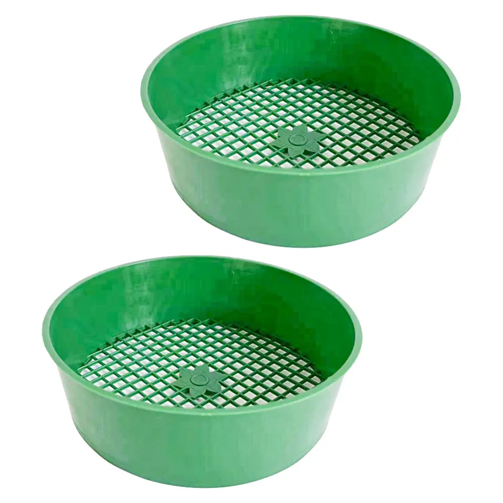 2pcs Garden Soil Sifter 6 Inch Stainless Steel Sand Sieve Fine Mesh Sand Worm Castings Reusable Efficient Durable