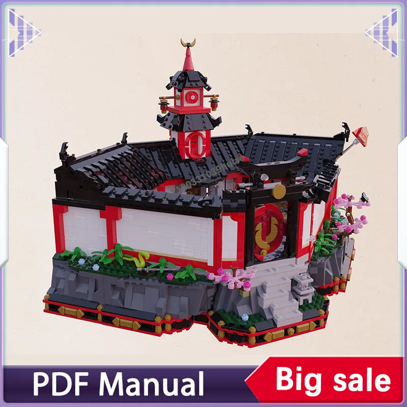 

Набор строительных блоков «Монастырь Спинджицу» с персонажами ниндзя, 2839 деталей, аксессуары для декора, кирпичики для взрослых, украшение