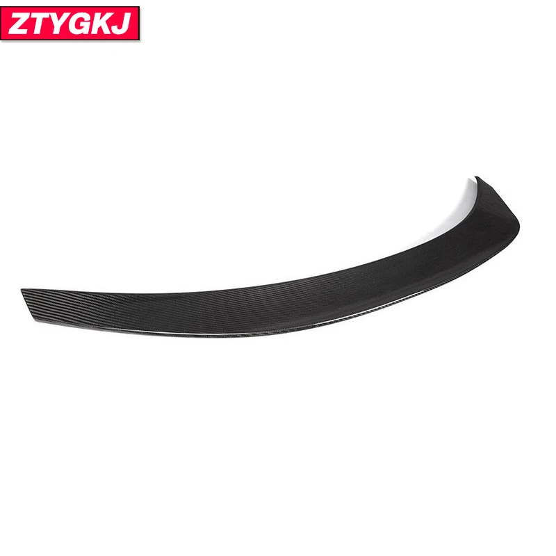 PS Style Dry Carbon Fiber Material Rear Wing Trunk Spoiler For Mercedes Benz W205 C Class 4 Doors Car 2015-2021