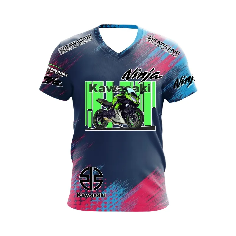 2025 كاواساكي دراجة نارية شعار Z الرجال الصيف التجفيف السريع امتصاص العرق تي شيرت ، النشاط في الهواء الطلق تي شيرت ، الشارع عادية #1
