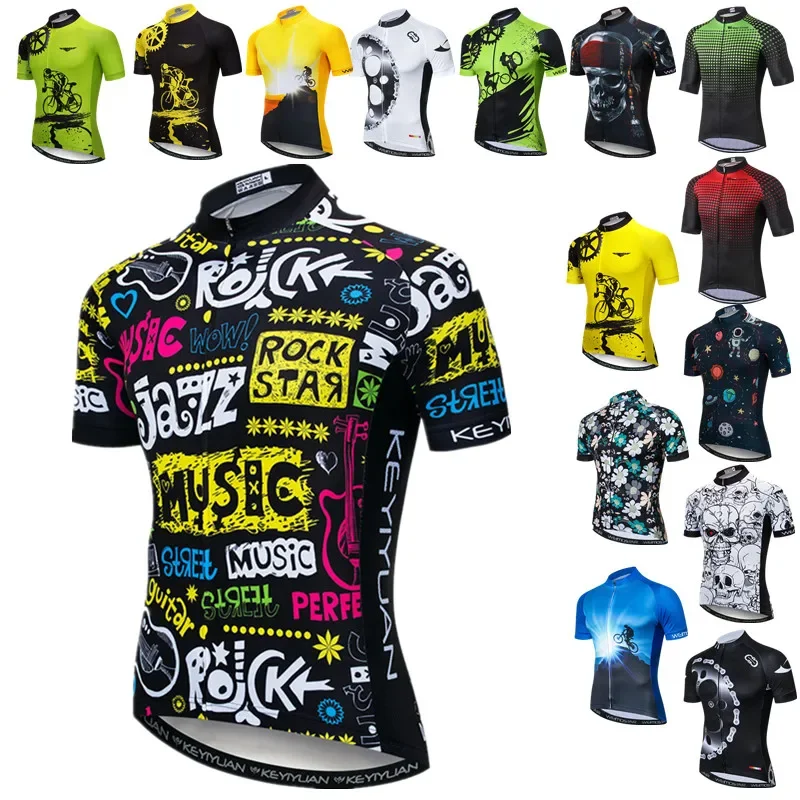 Weimostar Rock Music Mens Cycling Jersey - Jazz Cycling Clothing Summer MTB Bike Jersey - Racing Bicycle Shirt Maillot Ciclismo