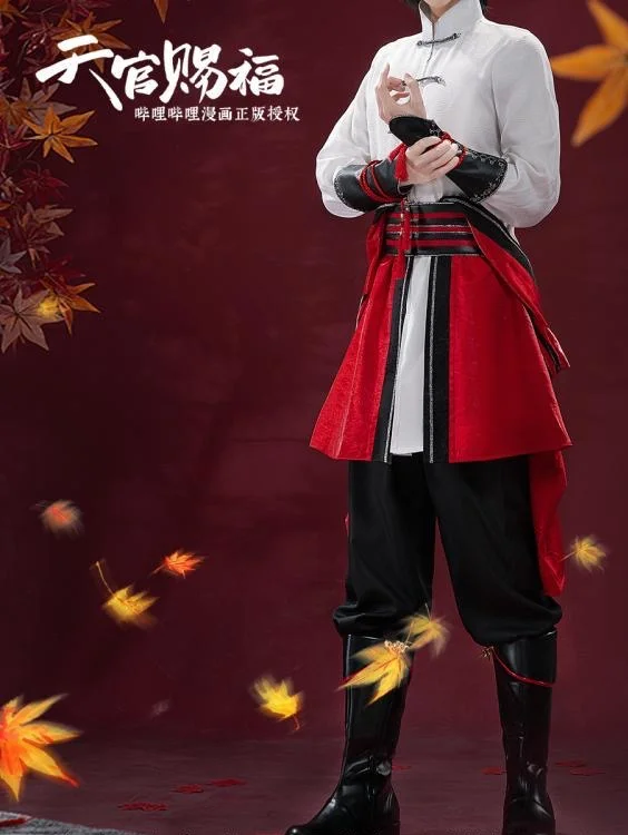 المسلسل التلفزيوني الصيني TGCF Tian Guan Ci Fu Xie Lian Hua Cheng أزياء تنكرية Hua Cheng Cos فستان Hanfu مجموعة كاملة 2052