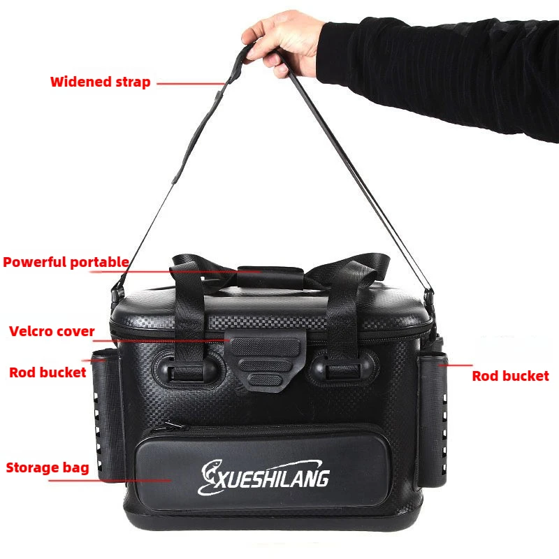 20/28L Portable Fishing Barrel Box EVA Fishing Bag Rod Bait Reel Fish Storage Bag Single Shoulder Bag Hook Lure Fishing Handbag