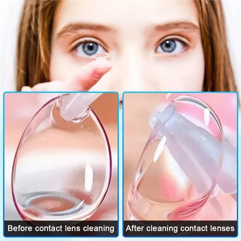 Portable Ultrasonic Contact Lens Cleaner, 360° High-Frequency Vibration, Compact Cleaning Machine