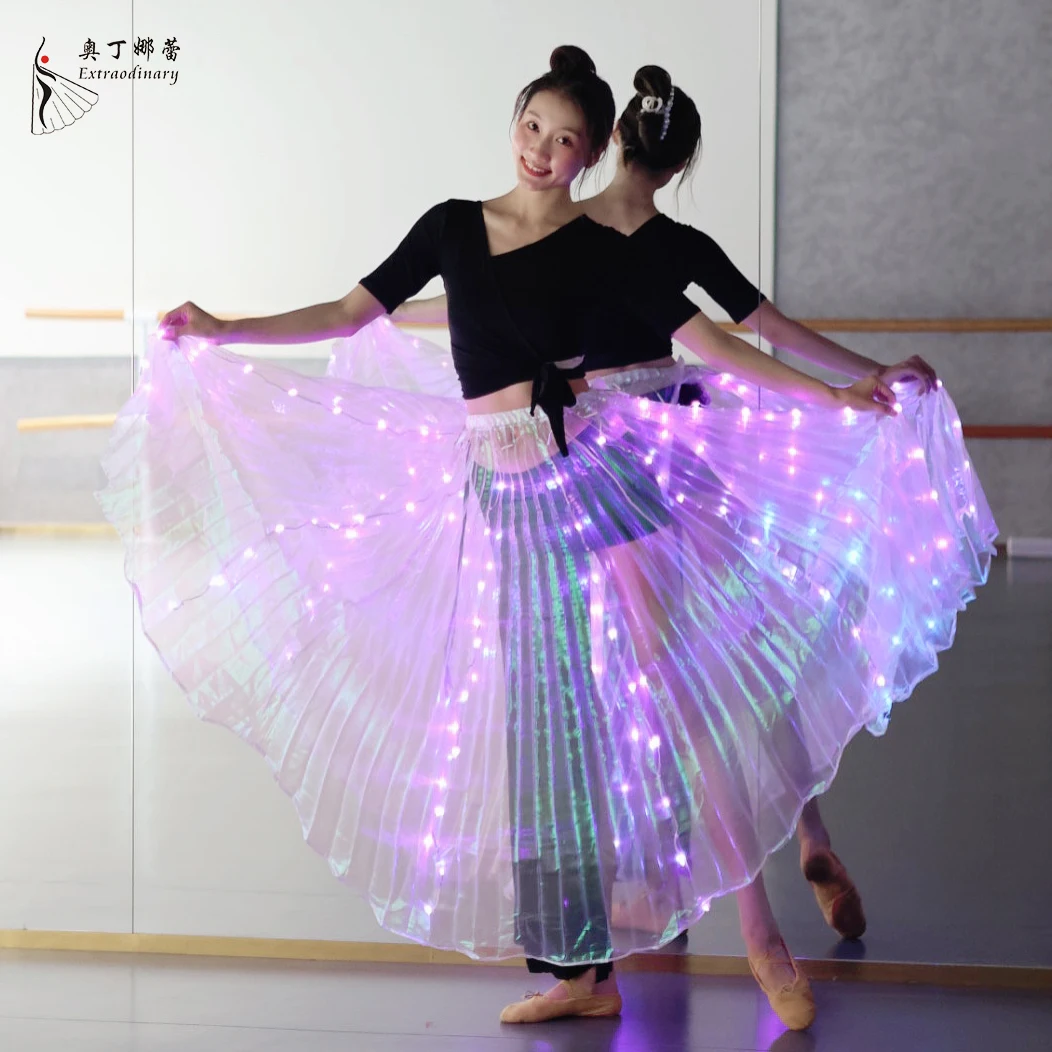 Colorful Led Luminous Dance Skirt For Adult Belly Dance Performance Props Stage Party Dance Stage Costumes Accessories