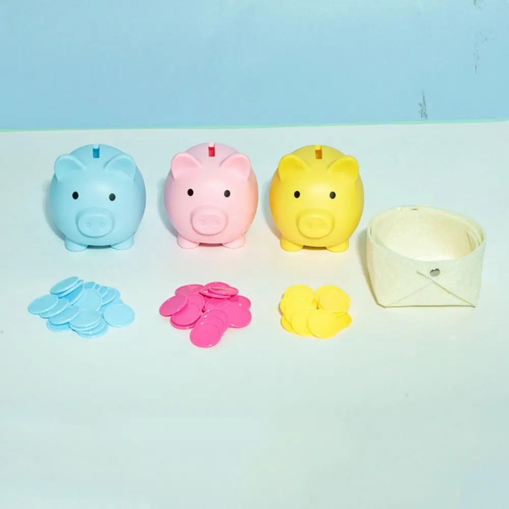 Creative Piggy Bank การจับคู่สีของเล่นพลาสติกที่มีสีสันน่ารัก Piggy Bank กล่องเงิน DIY เด็ก Piggy Money Bank
