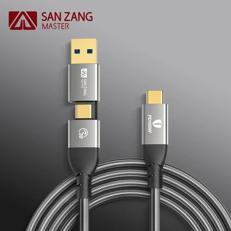 سانزانغ-سي إلى كابل ، نقل بيانات ، متوافق مع USB Gen 1 ، 4K @ Hz ، 2 في 1 ، 20Gbps ، PD W ، USB #1