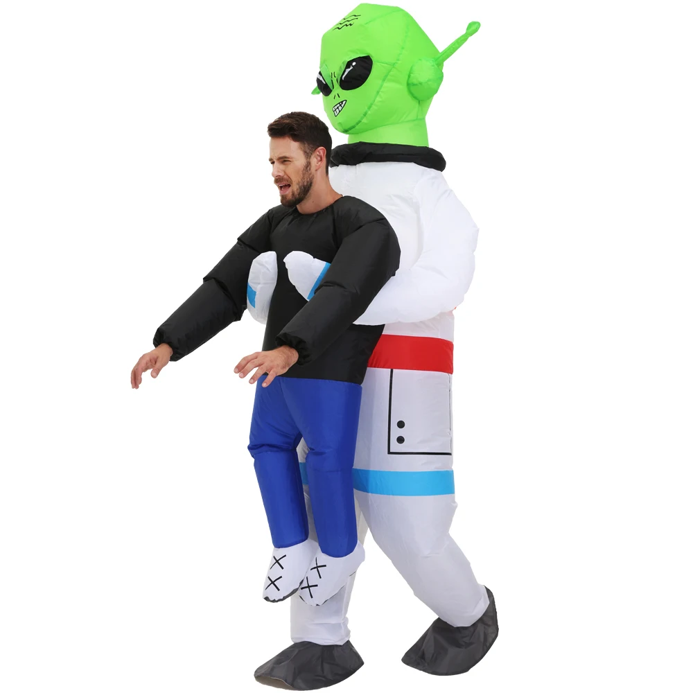 Bambini adulti astronauta Alien costumi gonfiabili Anime spaventoso mascotte festa di Halloween Costume Cosplay vestito divertente vestito per uomo donna