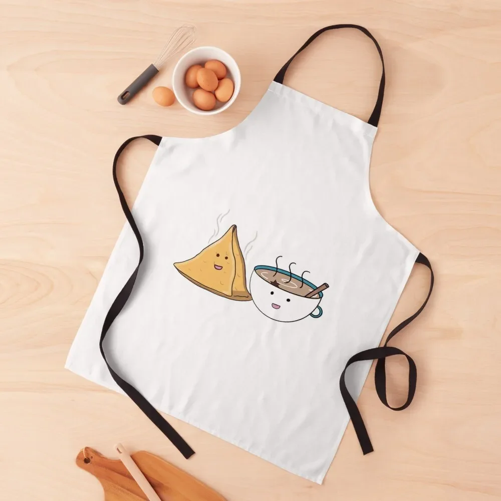 

Chai & Samosa Apron carpenter Christmas gift kitchen item Hairdresser Apron