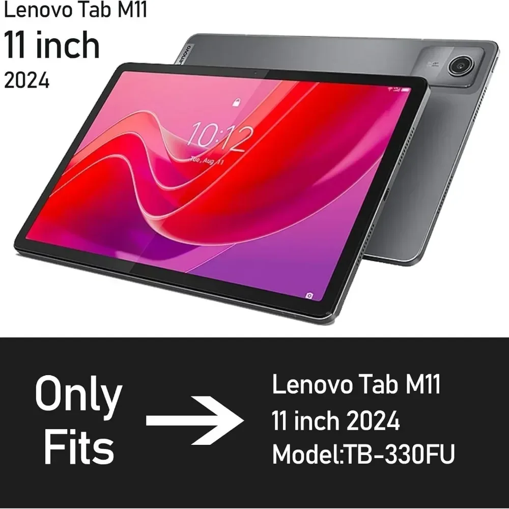 Étui en cuir PU pour Lenovo Xiaoxin Pad 2024, résistant à 360 degrés, rotatif, folio, Tab M11 TB330FU, TB331David, 11 pouces