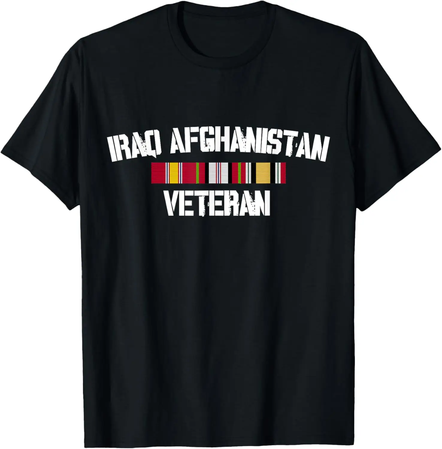 Iraq Afghanistan Veteran Pride Service Ribbon T-Shirt