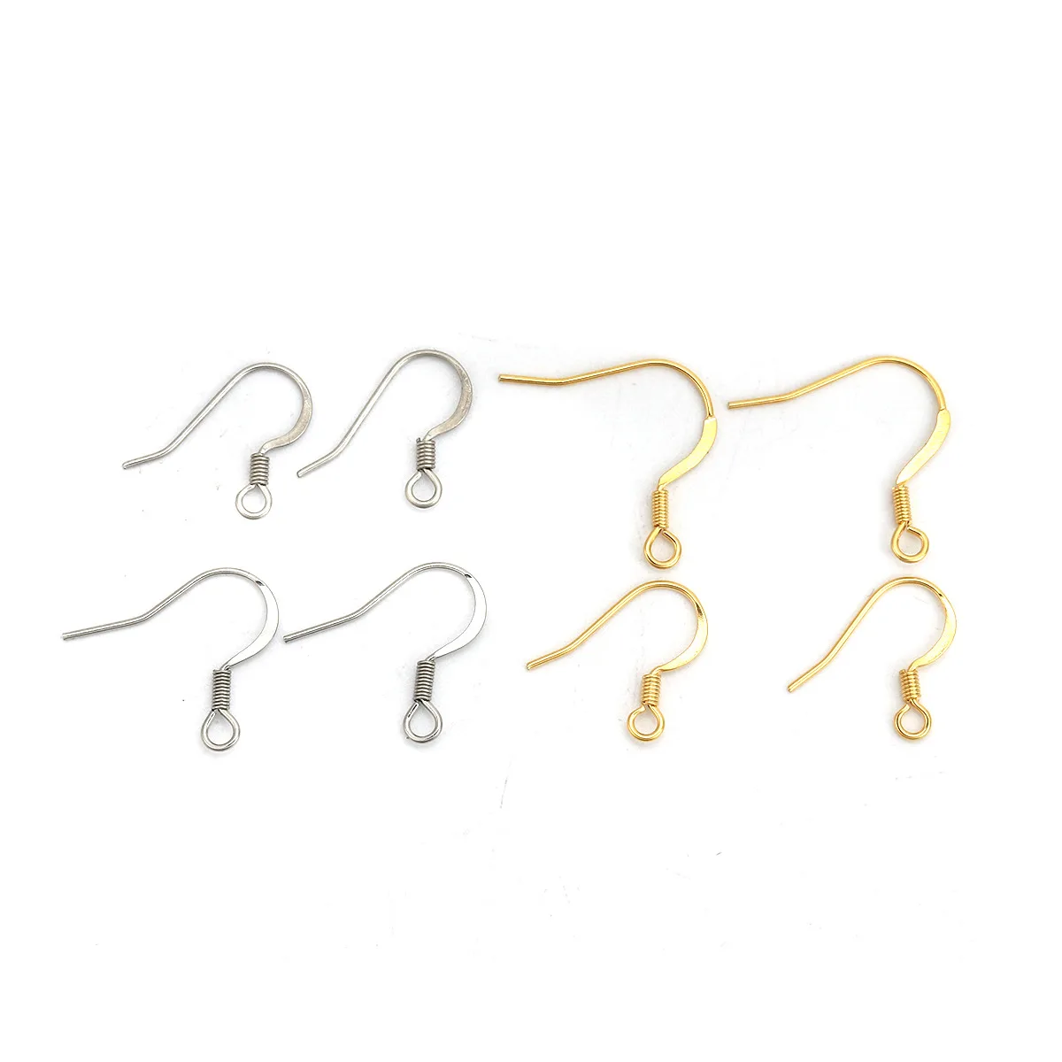 20 Stück/Set, Ohrringhaken aus Edelstahl für die Herstellung von Schmuck, in Silber- und Goldfarbe, Perlenhaken, Ohrbügel, Zubehör. – Detail 8