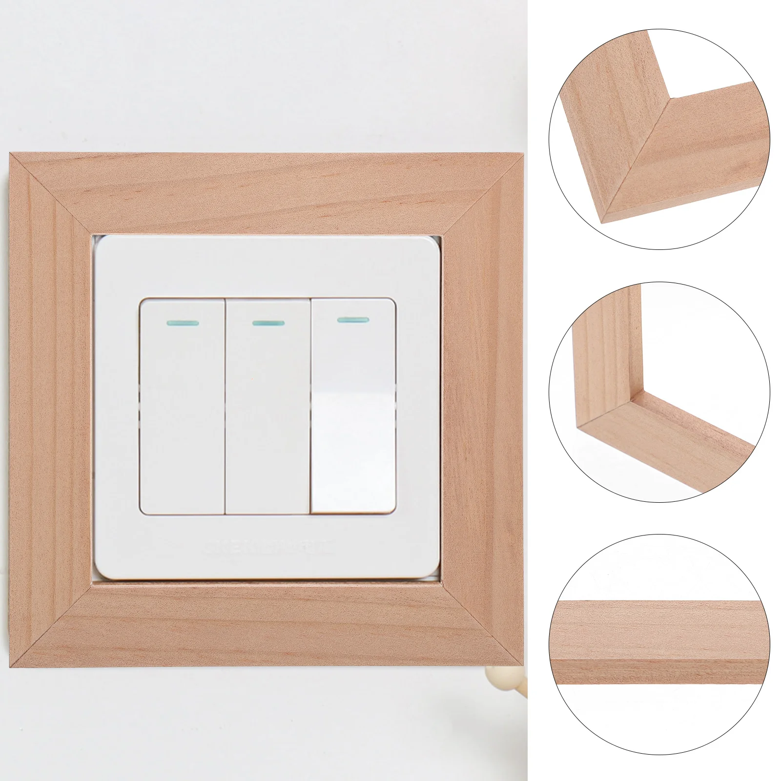 

Outlet Wall Plate Wood 1-Slot Protective Decorative Decal Cover Home Wall Defect Repair Light Switch Adornment