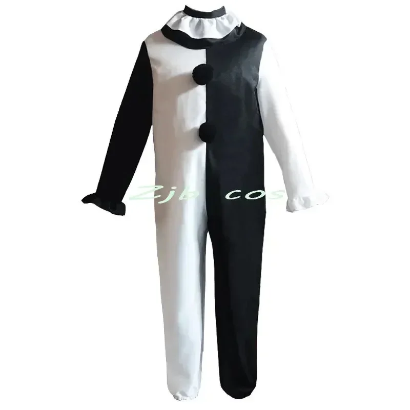 Clown Joker Costume Cosplay Maschera Terrifier Tuta Donna Uomo Halloween Horror Nero Bianco Tuta TV Arte Il Clown Set di vestiti