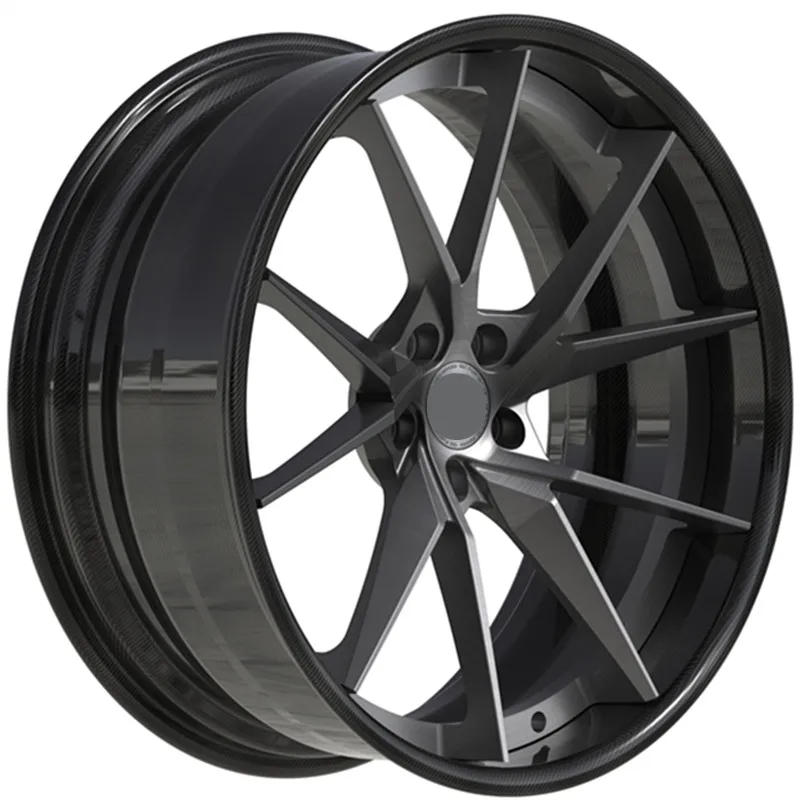 

China Professional Factory Design 24inch 24x95 Black Spoke Alloy Concave Wheels Rims 5x120 for toyota camry