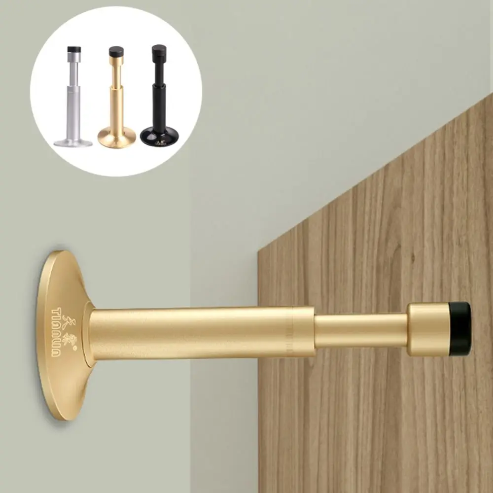 

Hydraulic Buffer Door Stopper Wall-Mounted Silent Type Floor Door Stops Anti-Collision Drill-Free Wall Protector for Bedroom