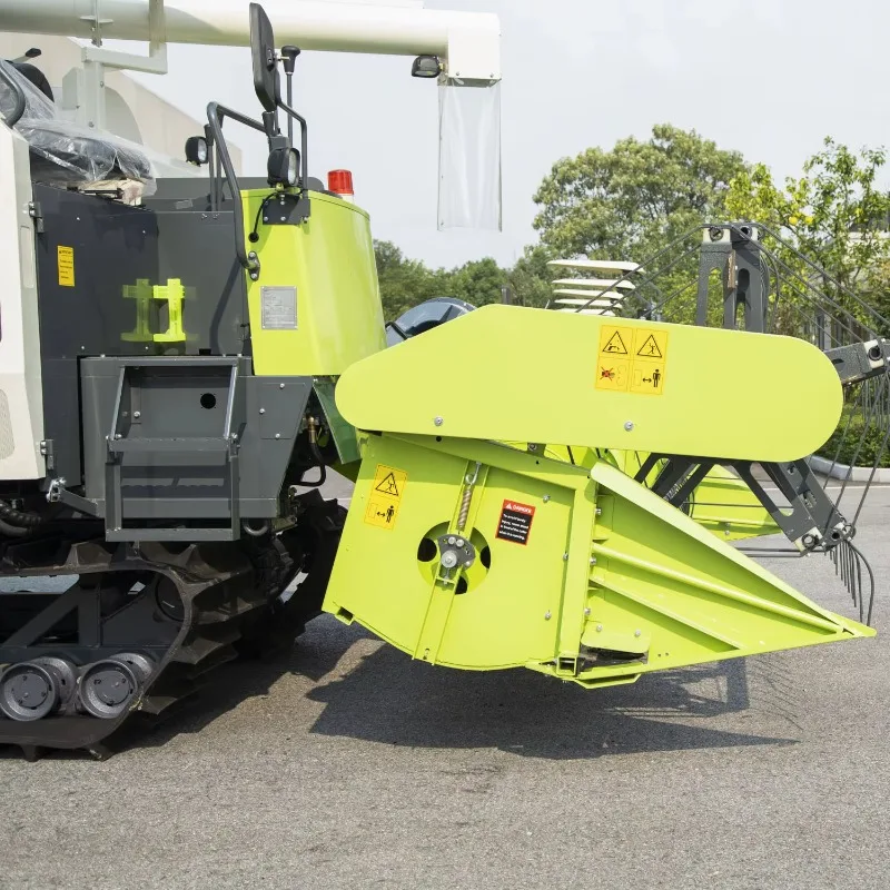 Tracked Grain Combine Harvester Customizable Header Width Matches Small Family Farms And Large Commercial Grain Plantations
