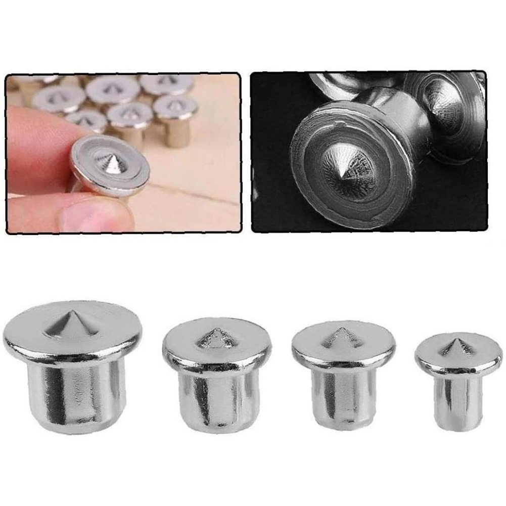 A63K& Drill Dowel Pin Centre Points Set Woodworking, Alignment Tool Round Wood Pin Locator 6/8/10/12 mm for Accurate Drilling