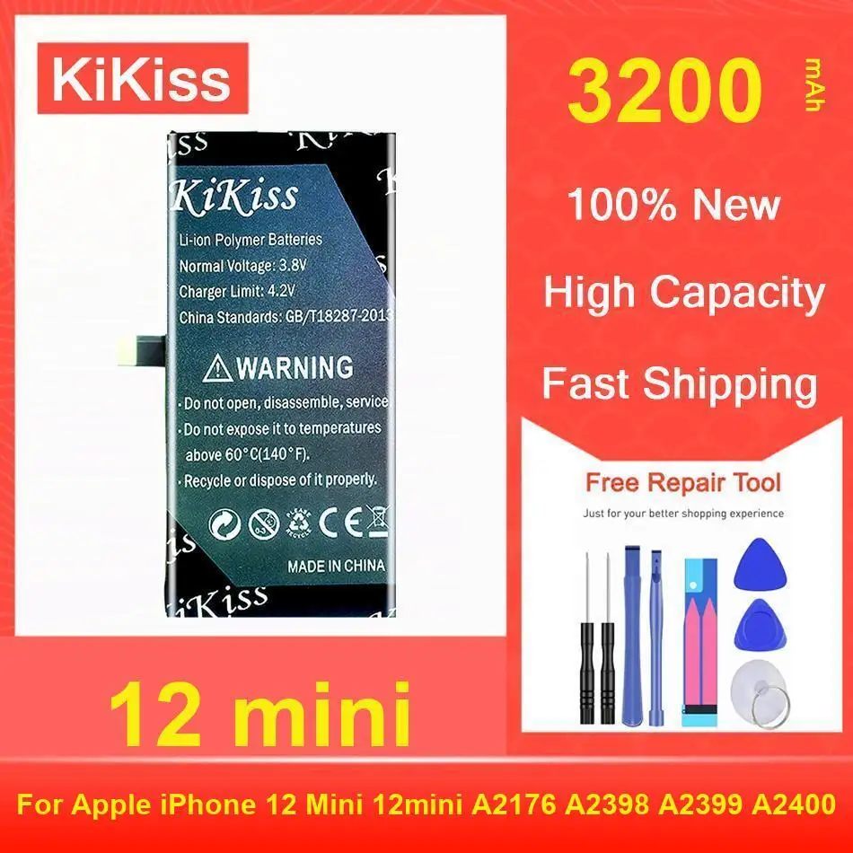 

Kikiss Battery 3200Mah 12 Mini For Apple Iphone 12Mini A2176 A2398 A2399 A2400