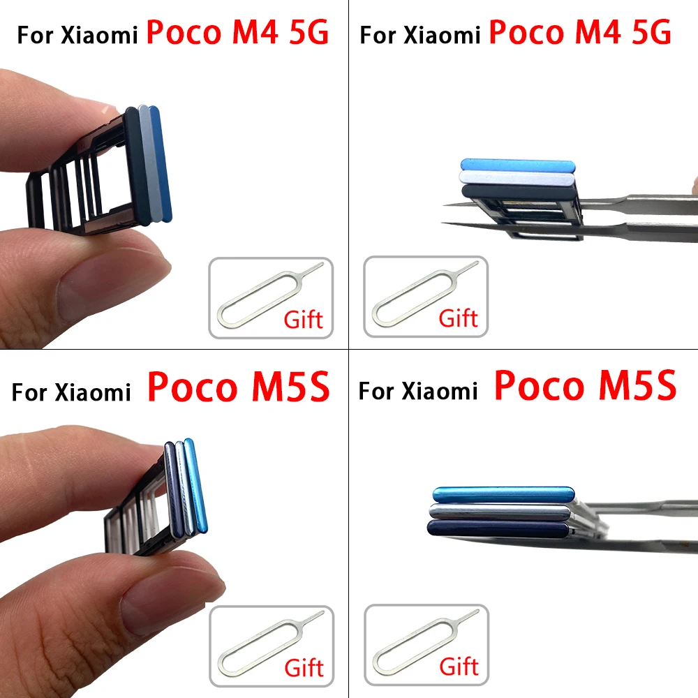 For Xiaomi Poco M4 5G M5 M5S Sim Card slot tray Holder repair part