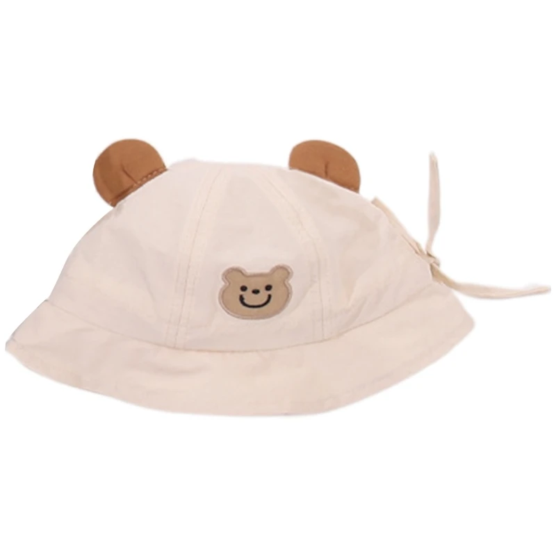 Unisex Sun Hat with Bear Ears Breathable Outdoor Baby Bucket Hat Easy to Carry Breathable Hat Lightweight Hat for Kids