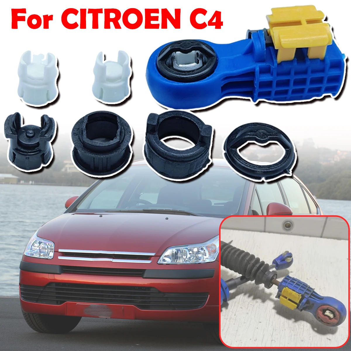 

For CITROEN C4 Coupe/Hatchback/Saloon Gearbox Shift Lever Cable End Linkage Connector Adapter Selector Buckle Replacement Parts