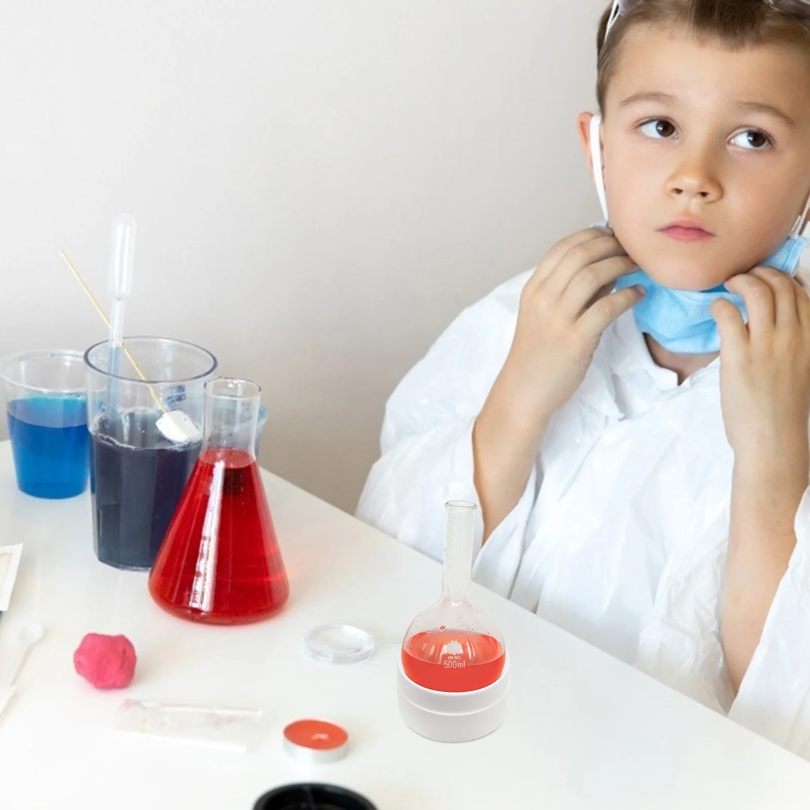 

3 pcs 90Mm Plastic Flask Stand For Round Bottom Lab Flasks Stackable Chemical Resistant Support Flask Rest Laboratory Equipment