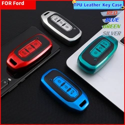 Auto Key Protector Accessories Leather Car Smart Remote Key Cover Case for Ford Territory EV TPU Bag Shell Holder Fob