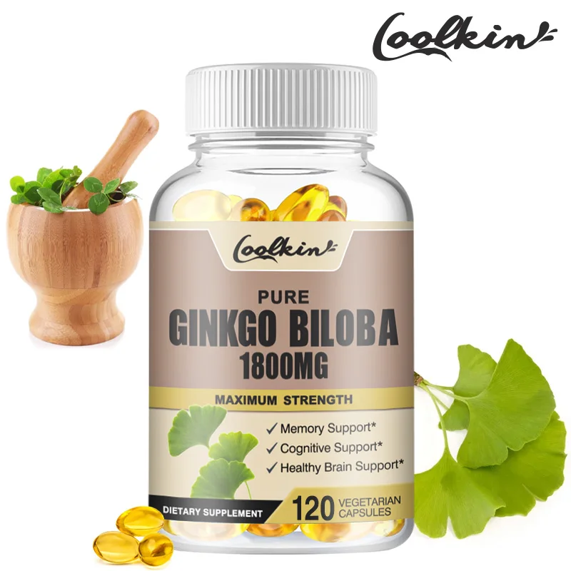 Ginkgo Biloba Capsules - Brain Health, Help Keeps Alert , Improving Concentration & Memory, Enhance Nutrition Absorption