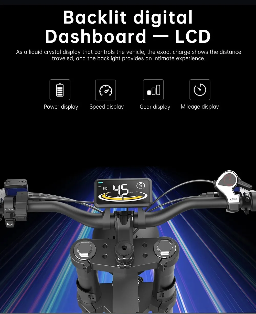 EKXBike X21 Volwassen E-bike: 2000W, 48V35AH Batterij, 55km/u, 20"*4.0 Off-road Banden, Perfect voor Sneeuw & Bergterrein