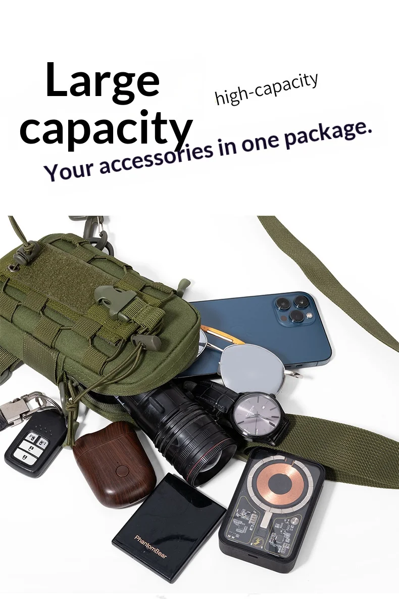Homefish Multi-functional Crossbody Water Bottle Holder Outdoor Cycling Camping Portable Chest Bag Water Bottle Sling view 3