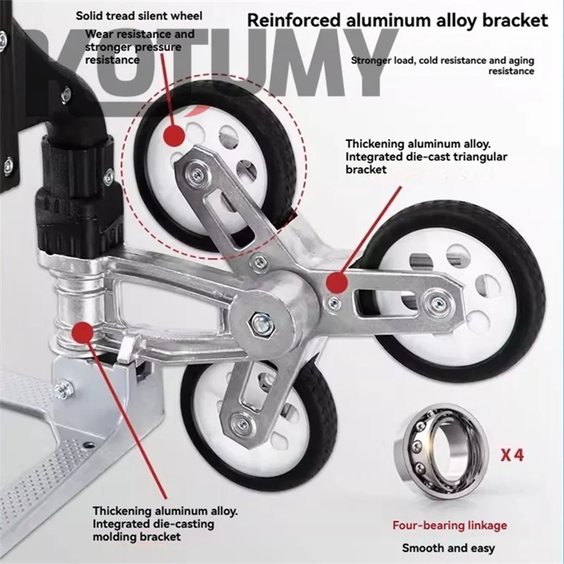 عربة أمتعة محمولة عربة تسوق عربة تسوق عربة بقالة عربة صغيرة تسلق الدرج للطي مقطورة صغيرة
