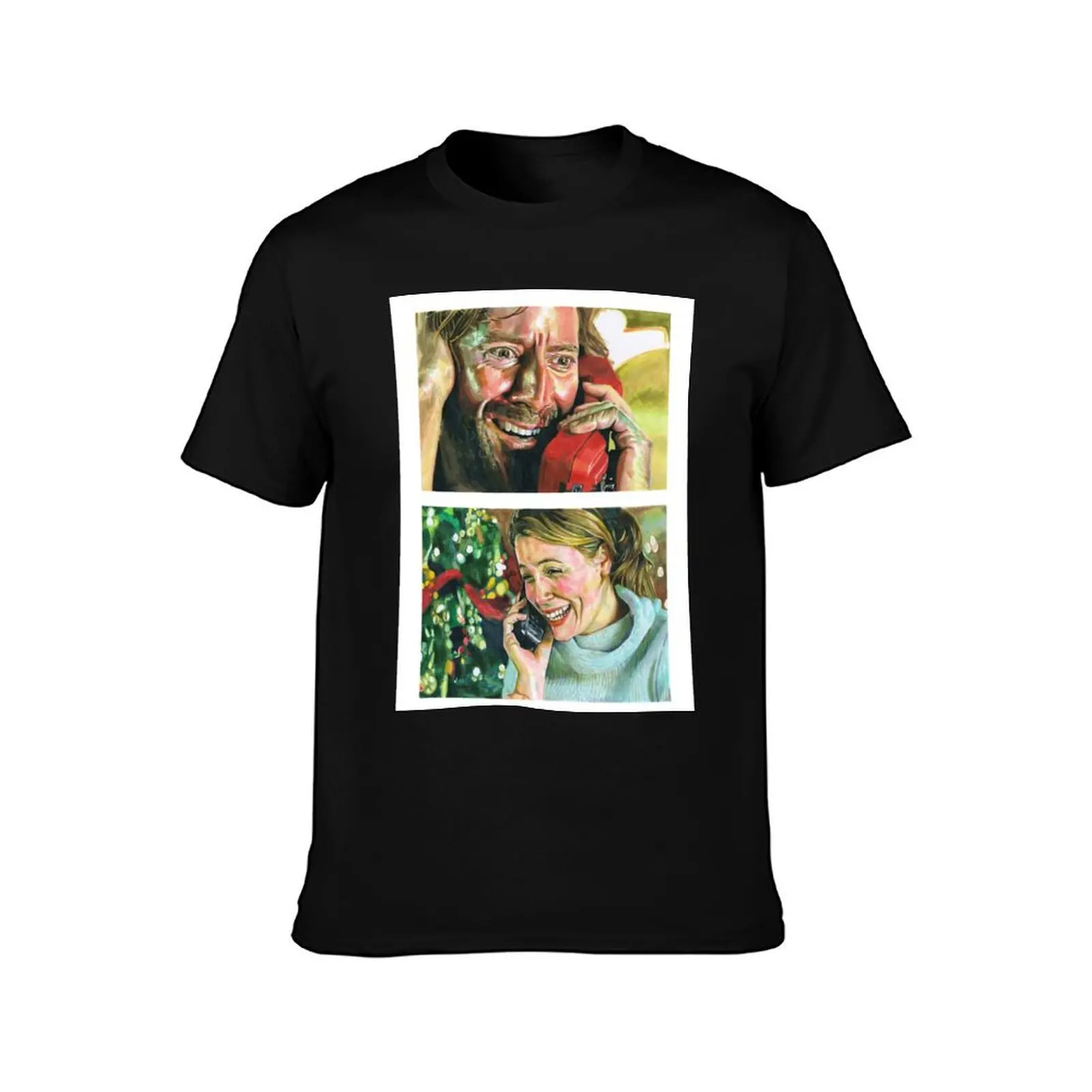 The Constant LOST Desmond and Penny drawing T-Shirt Holiday All Match T-Shirt