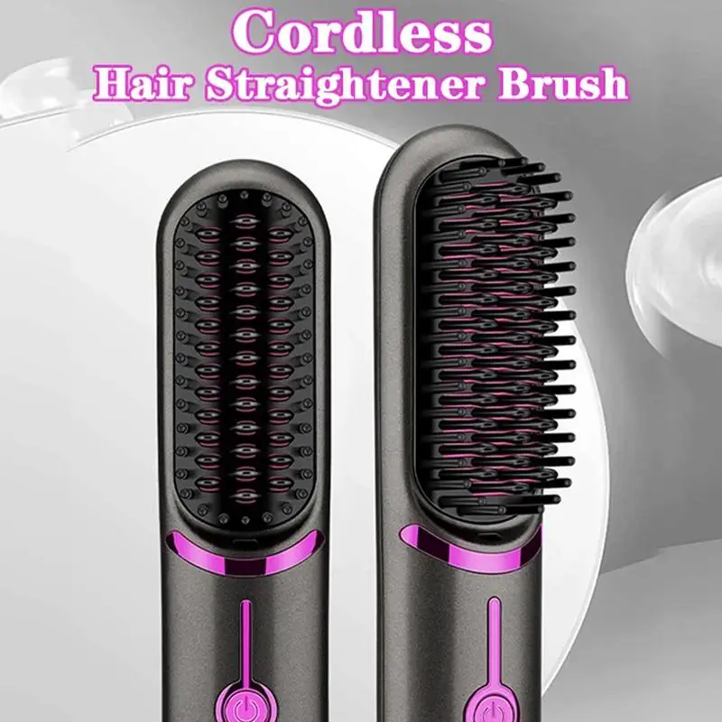 

1pc Heating Comb Straightener Hair Comb Hair Straightener Dryer And Straightening Brush Electric Comb Brush For Home Salon Hair